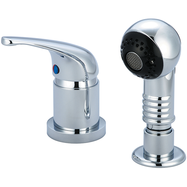 Central Brass Single Handle Shampoo Faucet, NPS, Polished Chrome 1130